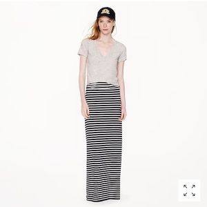 J Crew striped maxi skirt